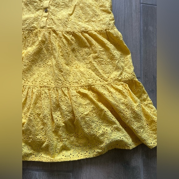 Untuckit For Her Yellow Eyelet 100% Cotton Yellow Color Collared Dress In S10 - Picture 6 of 11